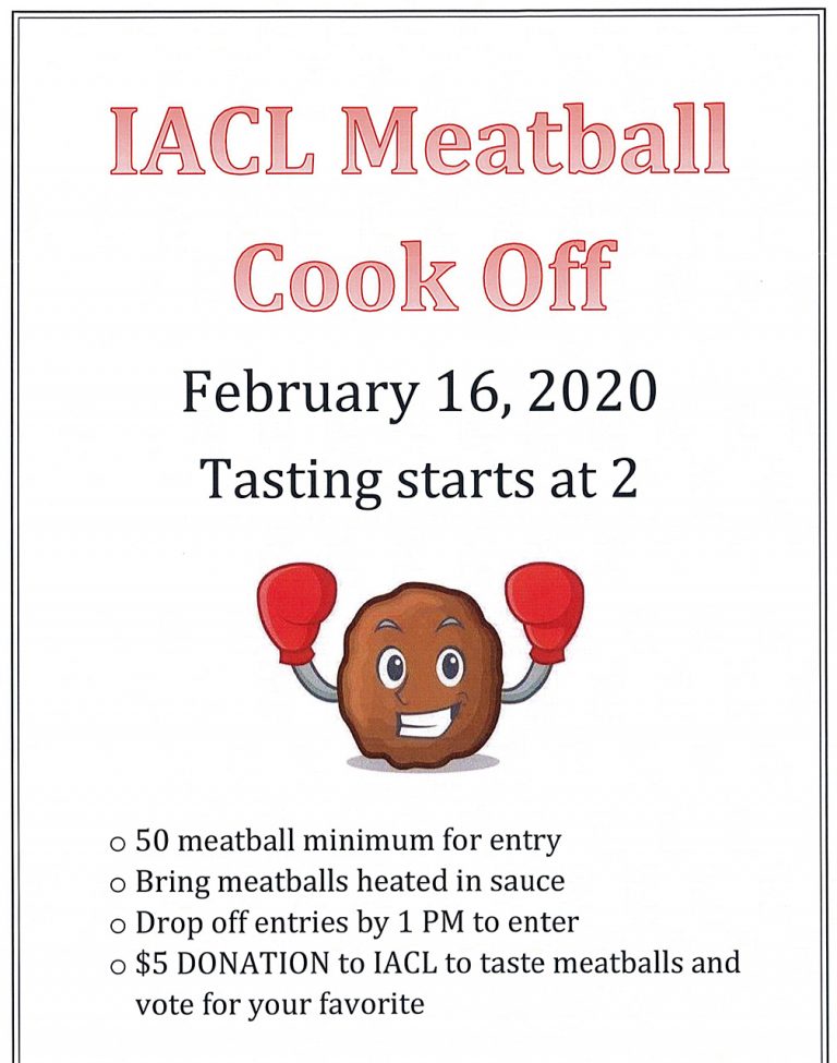 Meatball Cook Off Meatball Cookoff Flyer, February 16, 2020 - The Italian American ...