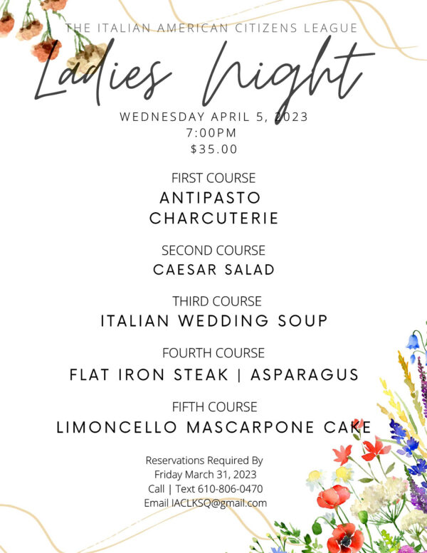 Events Calendar The Italian American Citizen #39 s League Events Calendar The Italian American Citizen #39 s League
