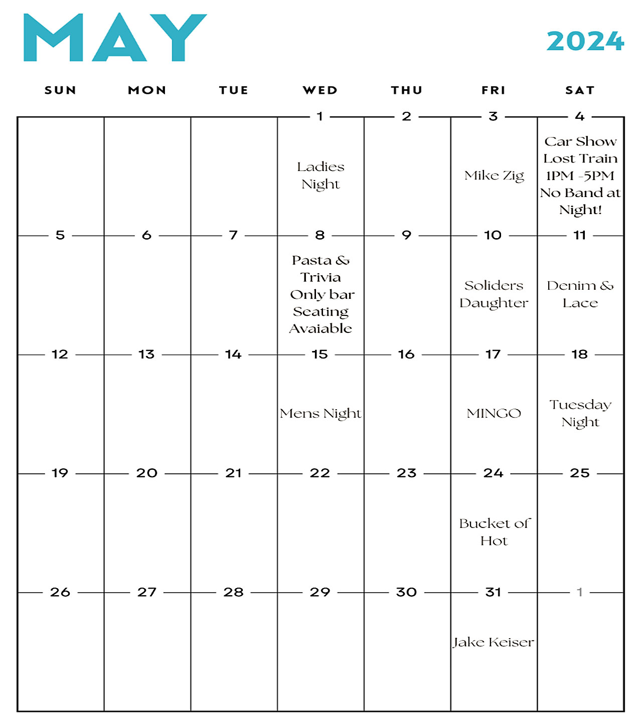 IACL calendar May, 2024